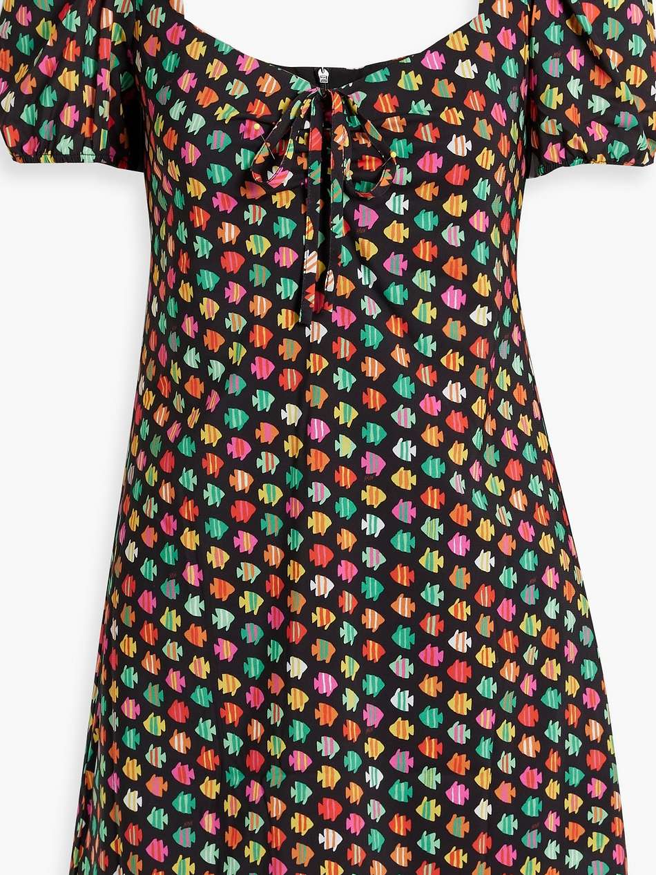 dylan printed satin mini dress