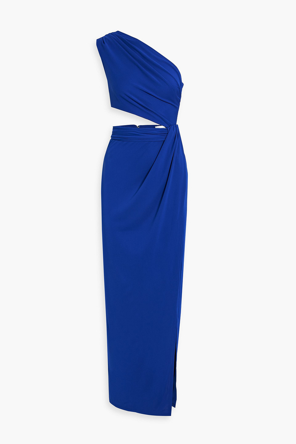 princess polly baby blue dress Blue KarenMillen Rope Print Viscose Crepe Balloon Sleeve Maxi Dress With PU  Belt main image 1