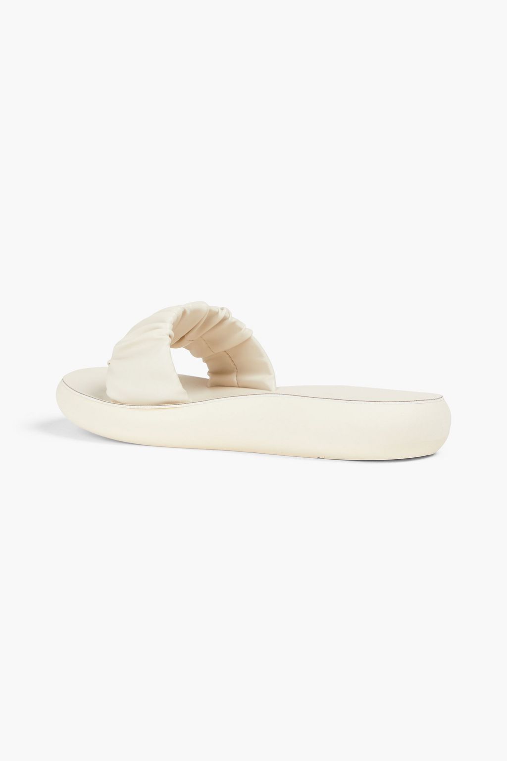 ANCIENT GREEK SANDALS Taygete gathered faux leather slides