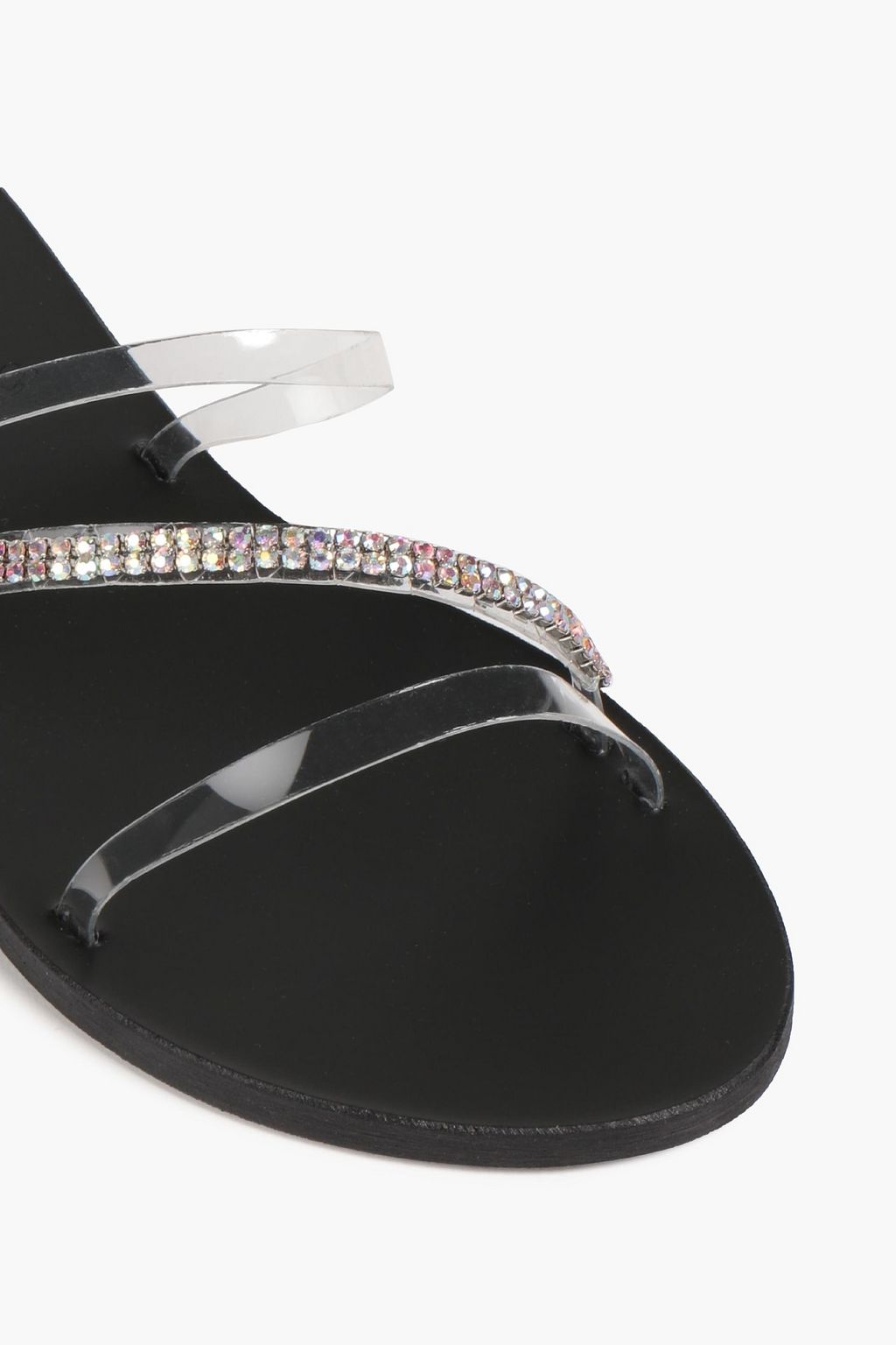 ANCIENT GREEK SANDALS شبشب سلايدز «بولي تيمينا» من مادة PVC مزين بالكريستال