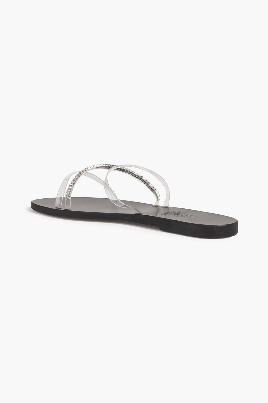 ANCIENT GREEK SANDALS شبشب سلايدز «بولي تيمينا» من مادة PVC مزين بالكريستال