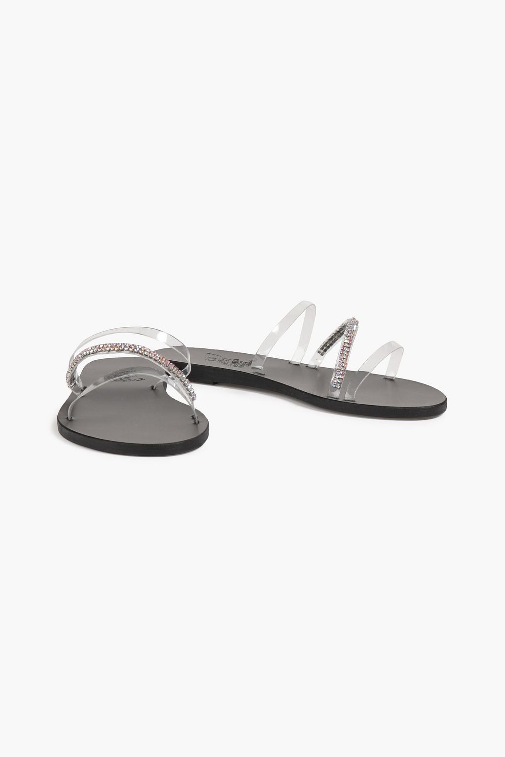 ANCIENT GREEK SANDALS شبشب سلايدز «بولي تيمينا» من مادة PVC مزين بالكريستال