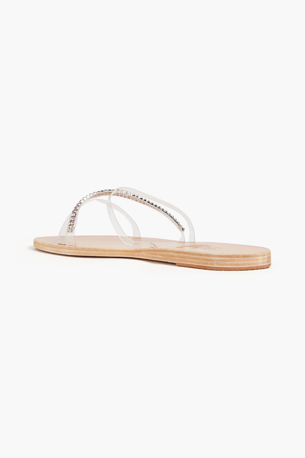 ANCIENT GREEK SANDALS شبشب سلايدز «بولي تيمينا» من مادة PVC مزين بالكريستال