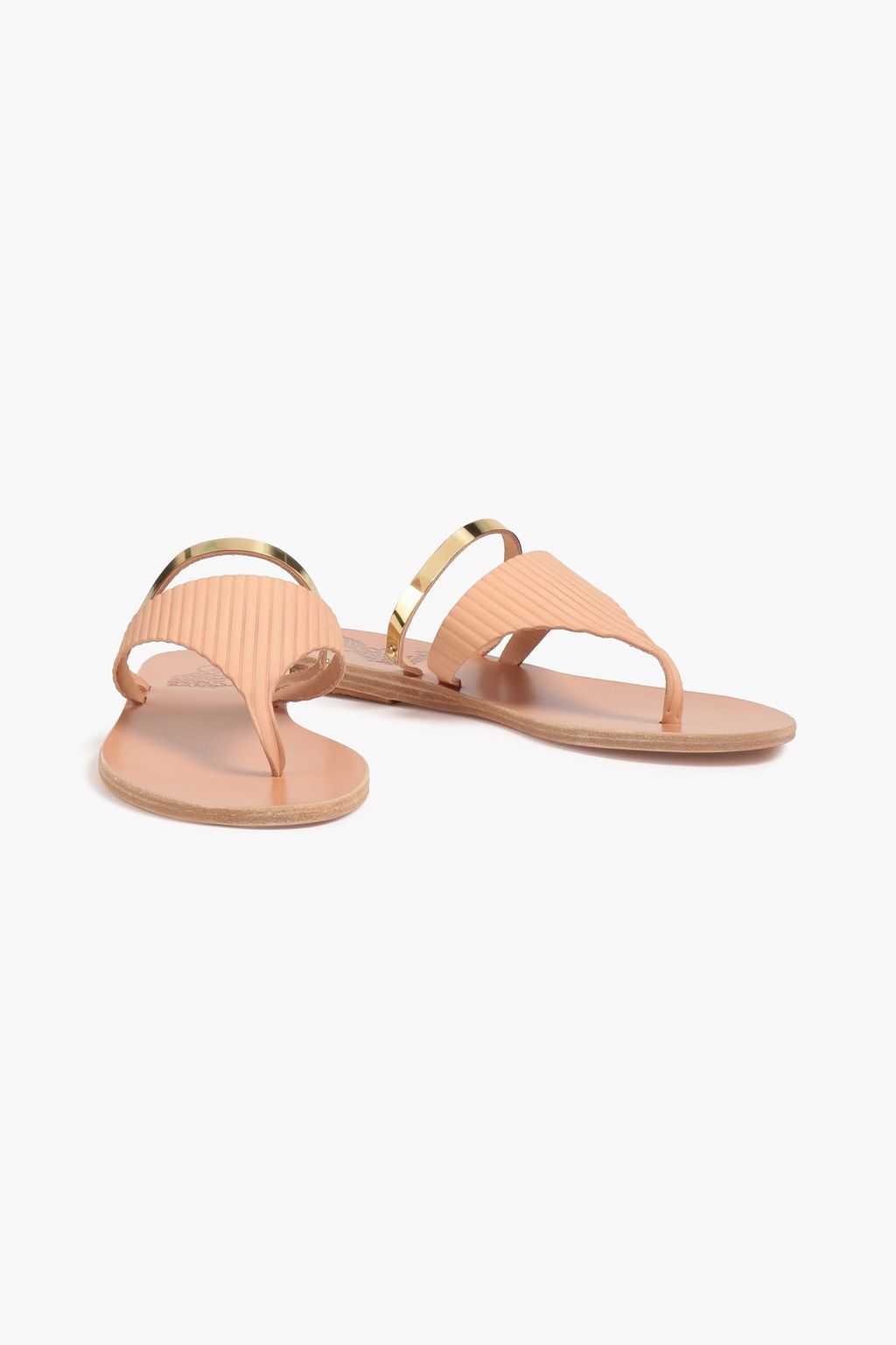 ANCIENT GREEK SANDALS Drepanina embossed leather sandals