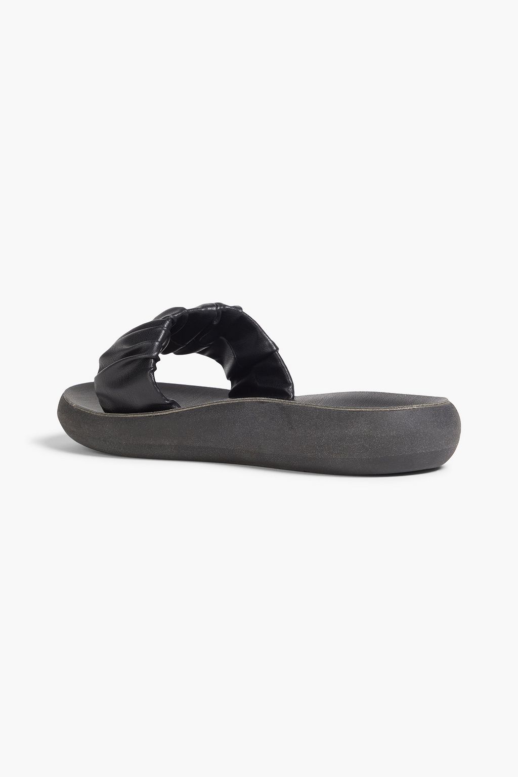 ANCIENT GREEK SANDALS Taygete gathered faux leather slides