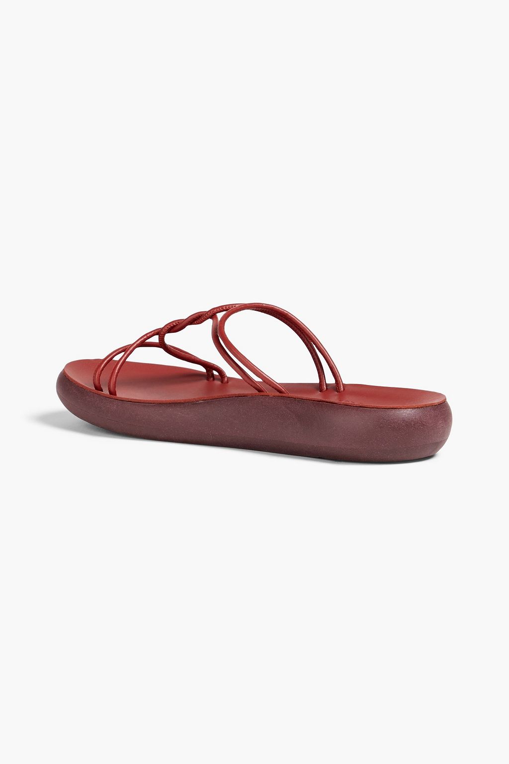 ANCIENT GREEK SANDALS صندل من الجلد الصناعي بتصميم متشابك
