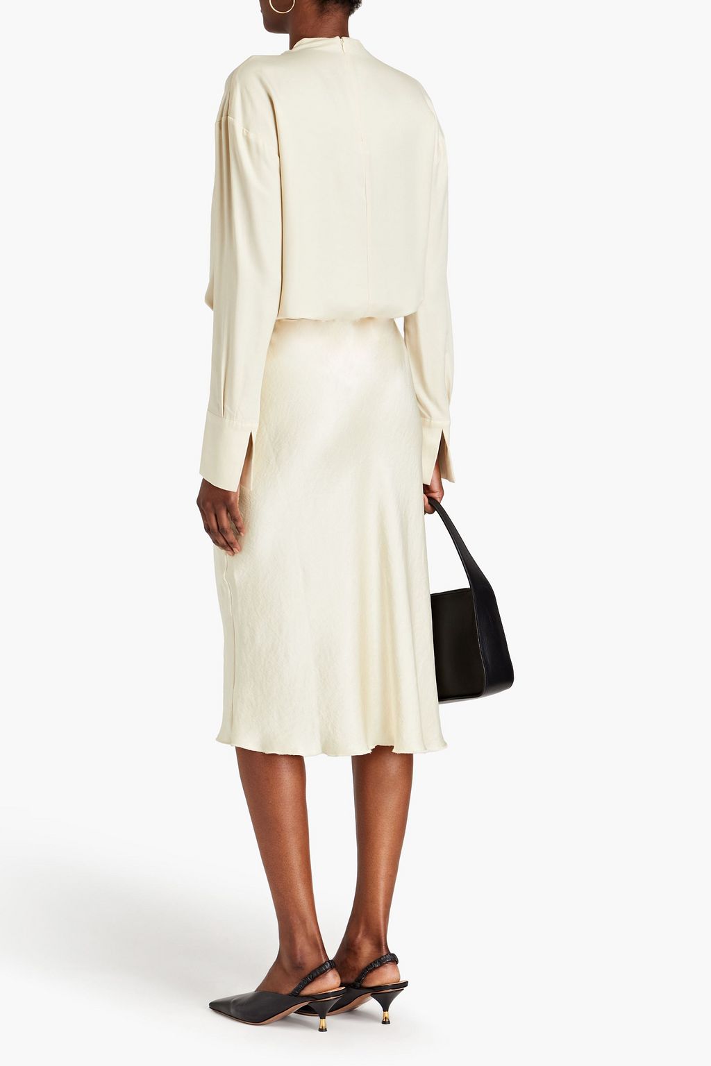 DAY BIRGER ET MIKKELSEN Sidney draped washed-satin blouse | THE OUTNET