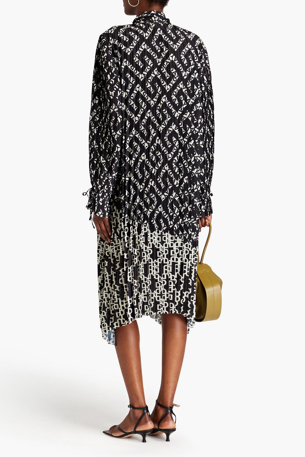 DAY BIRGER ET MIKKELSEN Oscar pleated printed crepe de chine midi dress