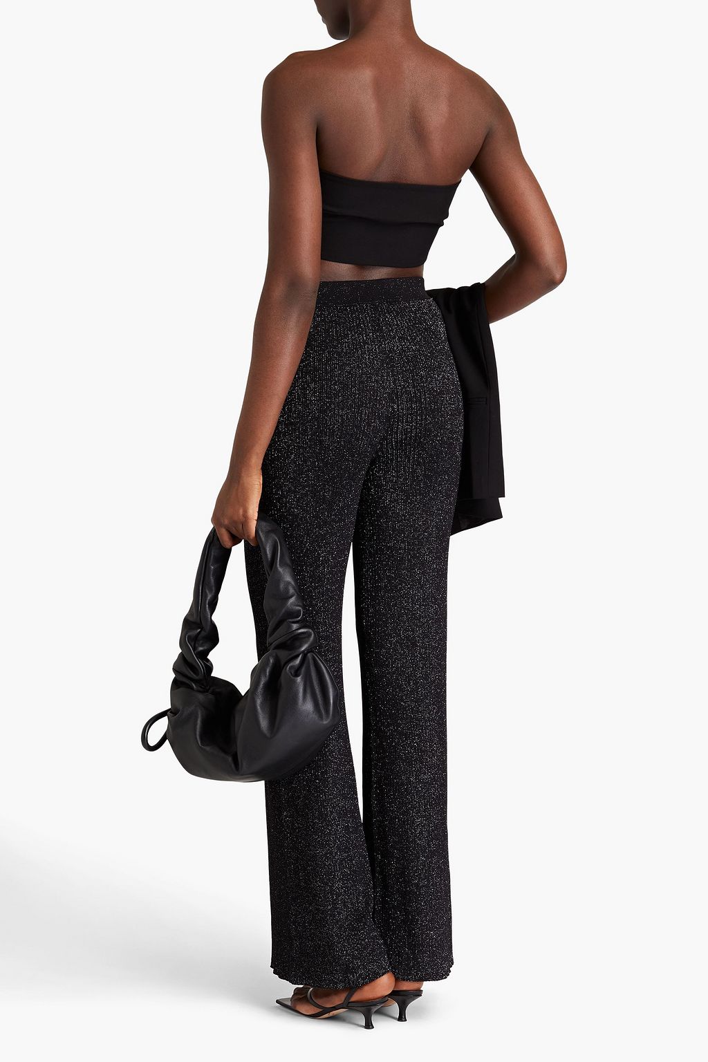 DAY BIRGER ET MIKKELSEN Denver metallic ribbed-knit flared pants