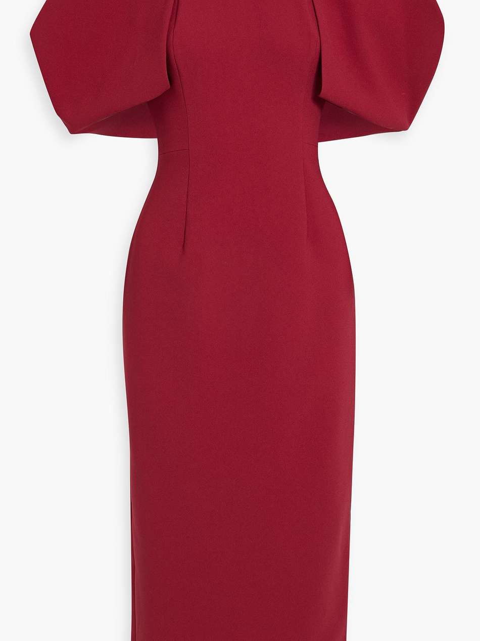 crepe midi dress