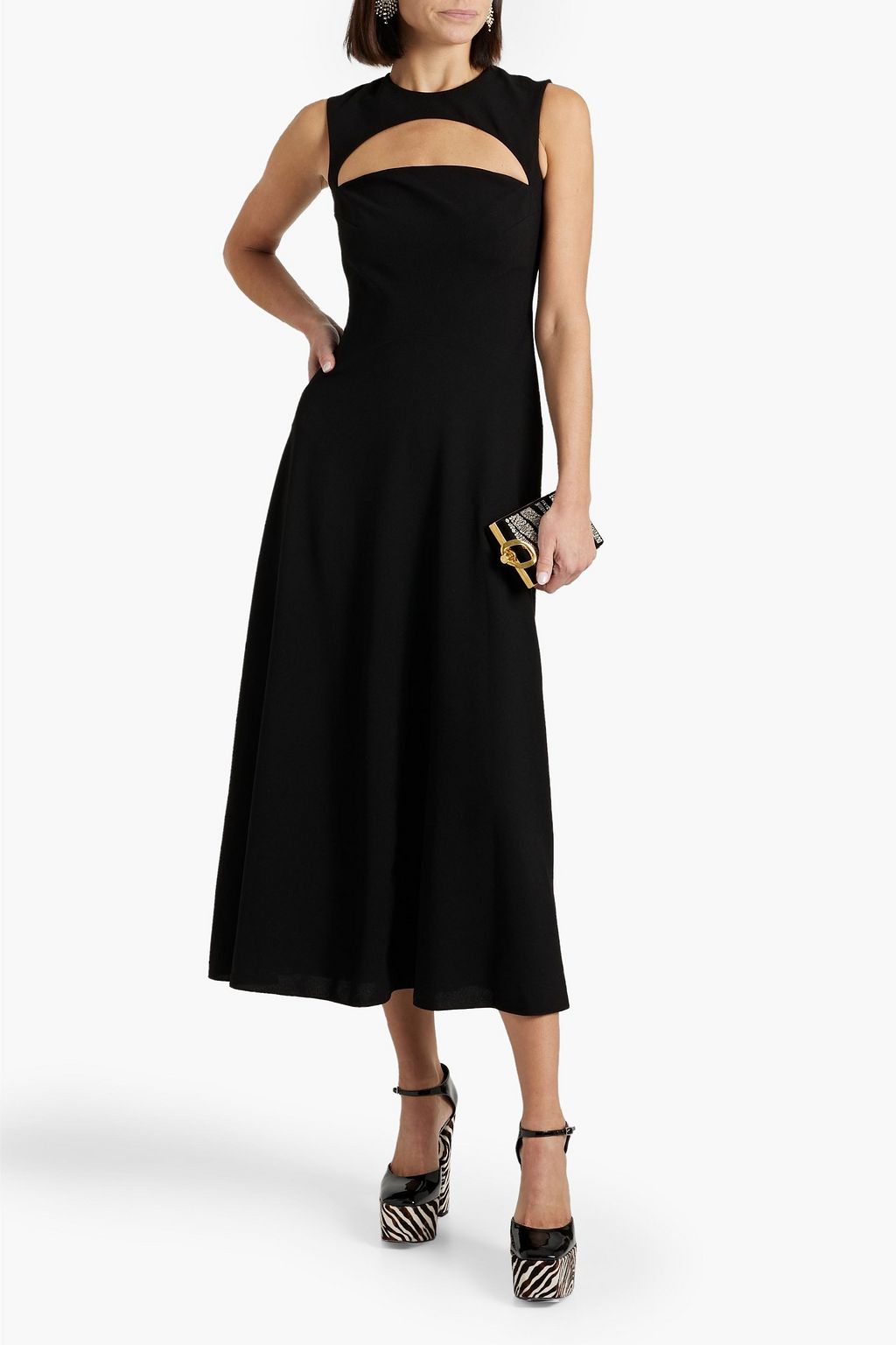 ROKSANDA Cutout crepe midi dress