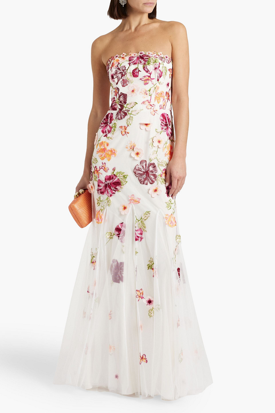 Marchesa notte online embellished tulle gown