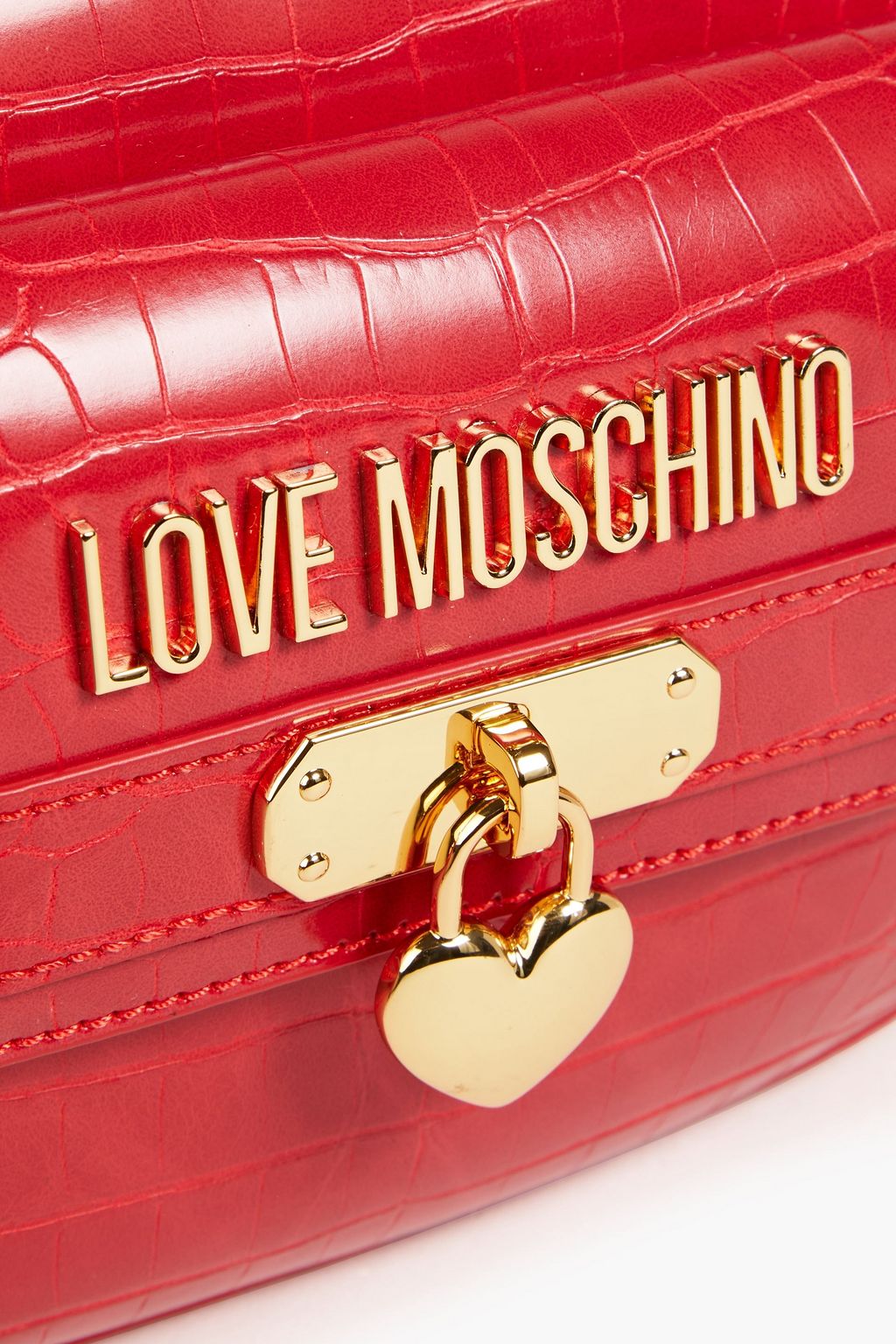 LOVE MOSCHINO Faux croc-effect leather cross-body bag