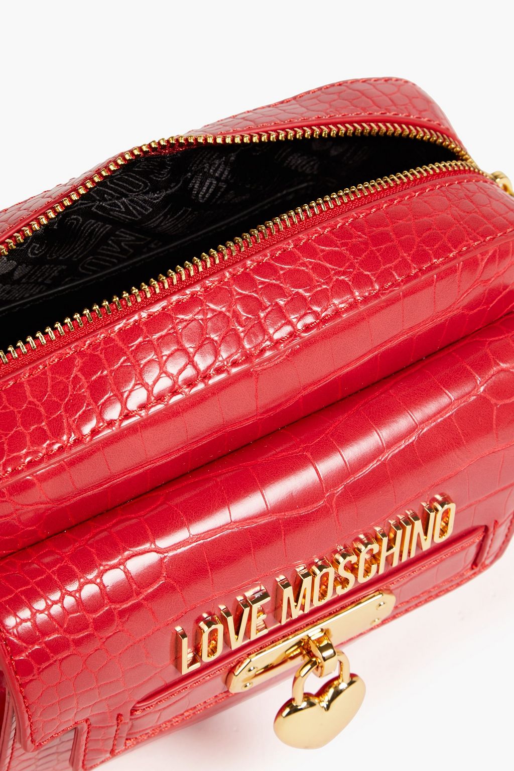 LOVE MOSCHINO Faux croc-effect leather cross-body bag