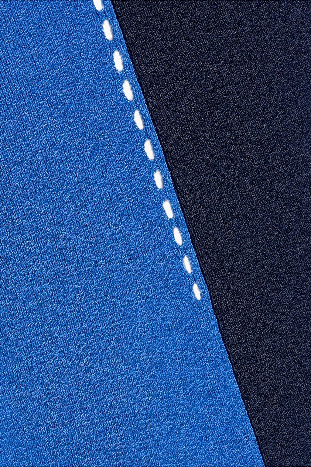 ROKSANDA Color-block stretch-knit midi dress