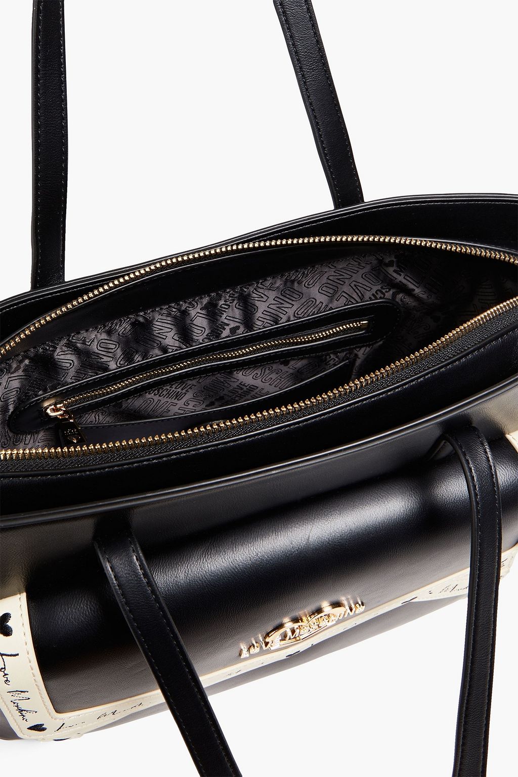 LOVE MOSCHINO Embroidered faux leather tote
