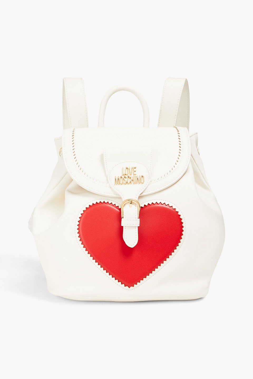 Love Moschino Faux Leather Backpack In Ivory ModeSens
