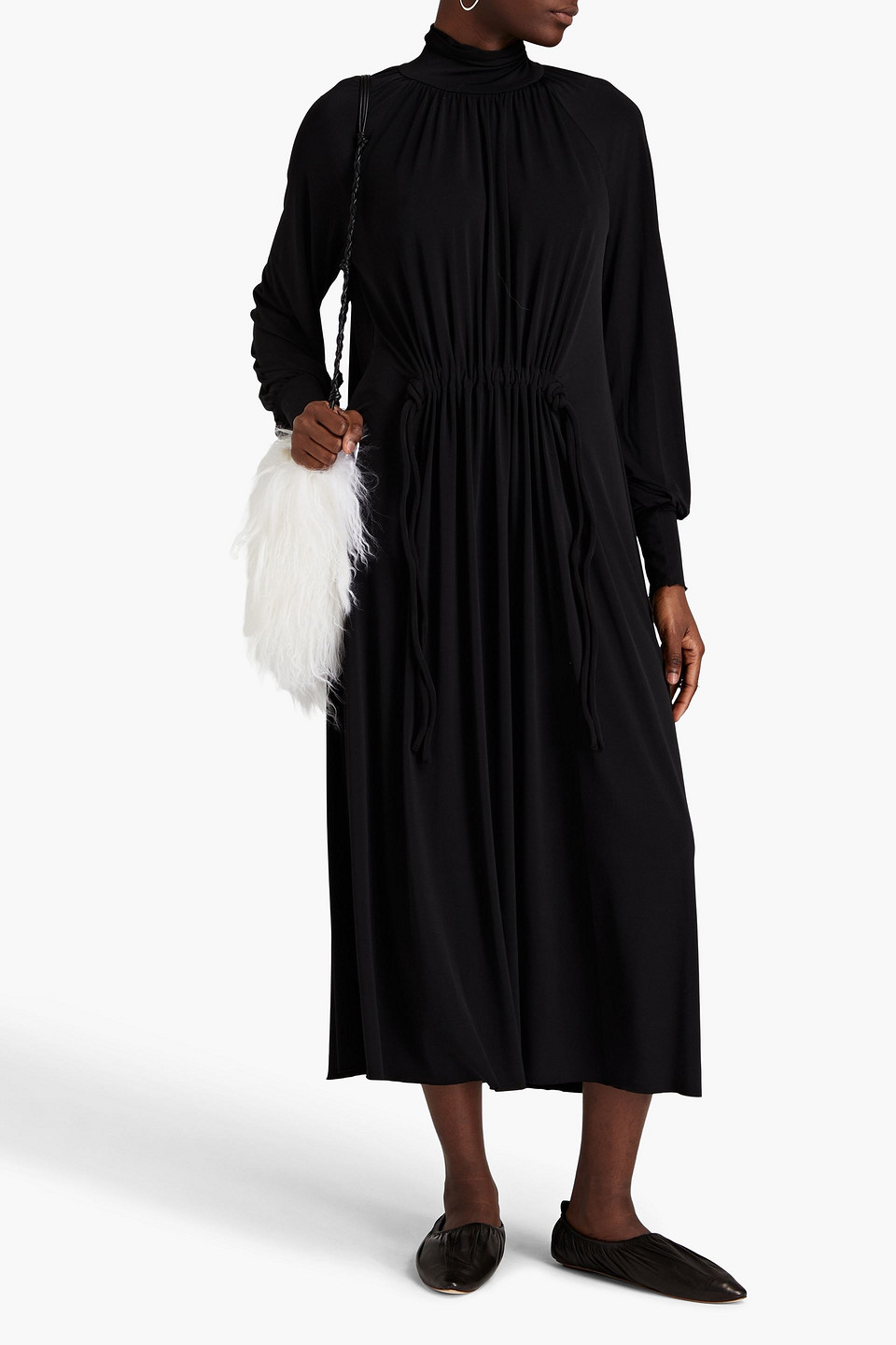 Day Birger Et Mikkelsen Hope Midikleid Aus Stretch-jersey Mit Raffung In Black