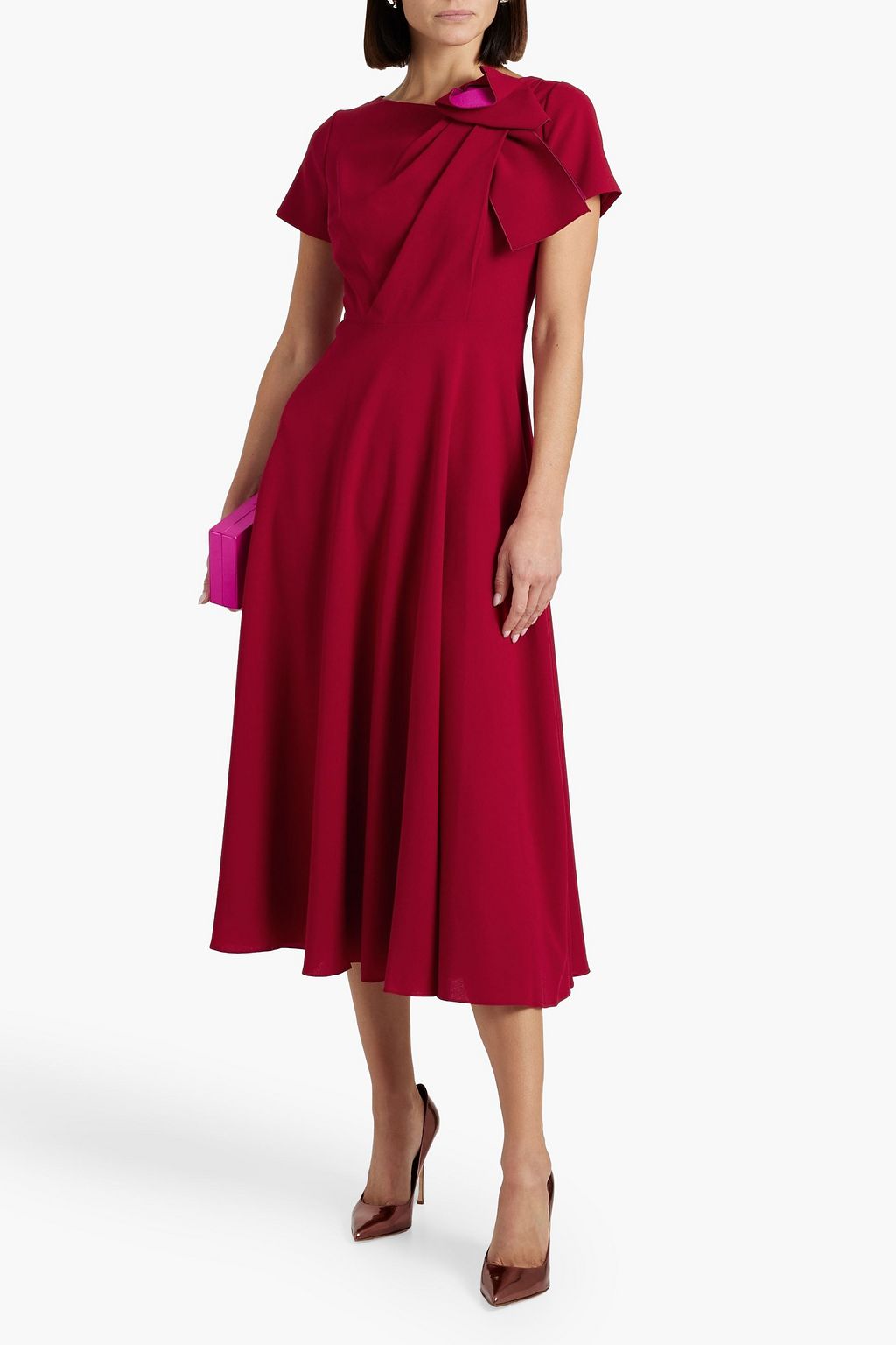 ROKSANDA Midikleid aus Crêpe mit Schleife