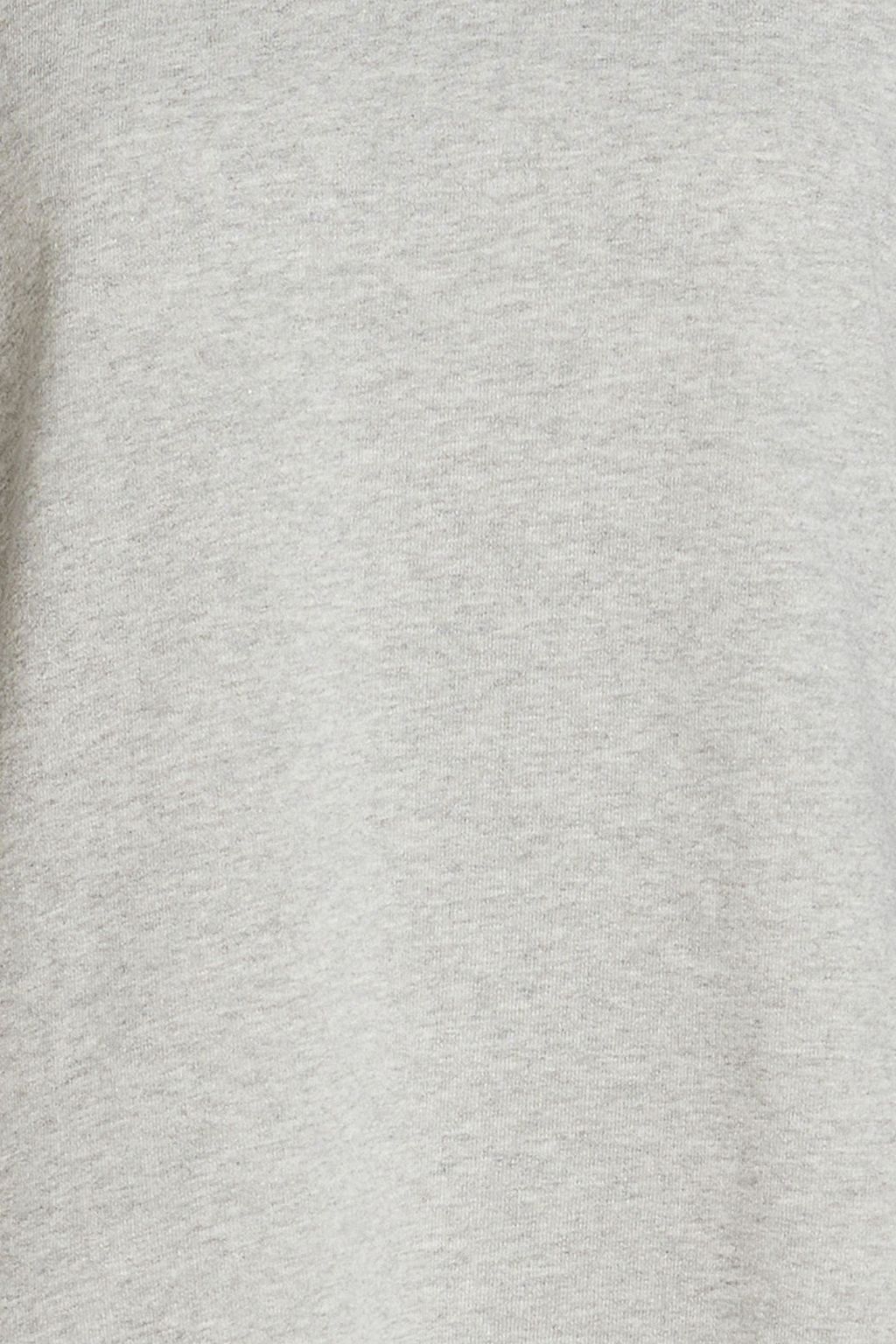 GANNI Embroidered cottonblend fleece sweatshirt THE