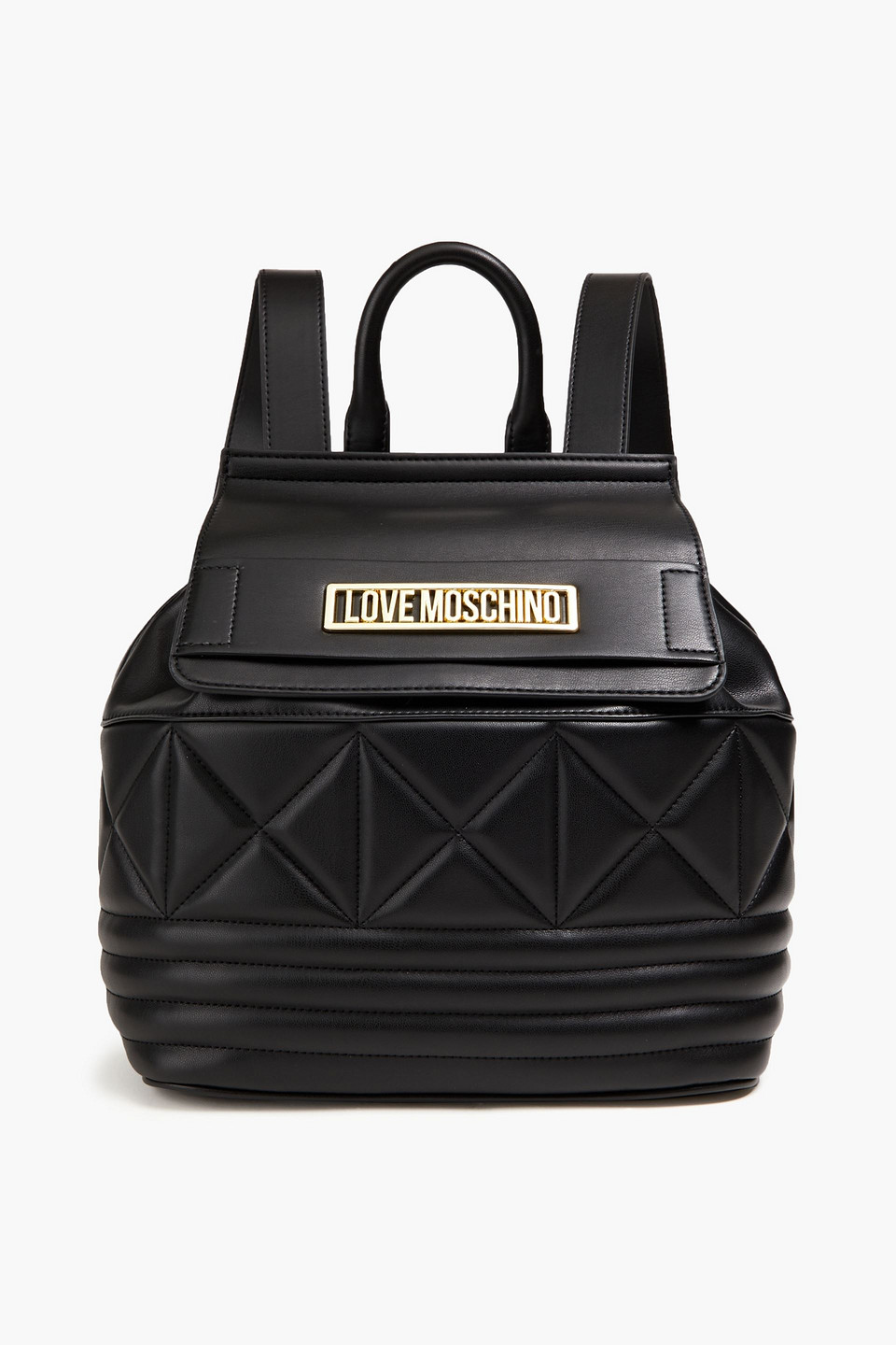 Love Moschino Rucksack Aus Gestepptem Kunstleder In Black