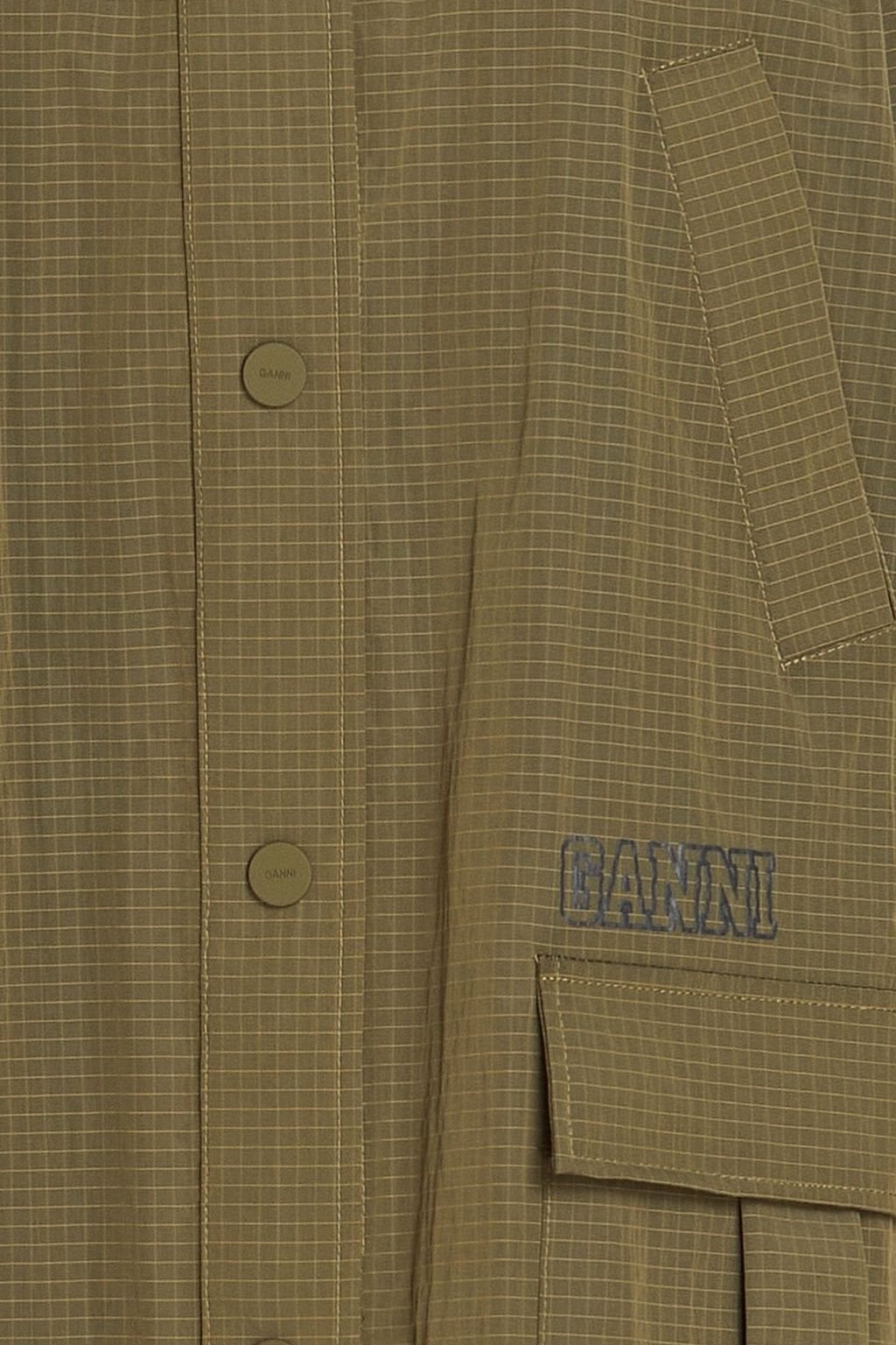 GANNI Printed ripstop coat
