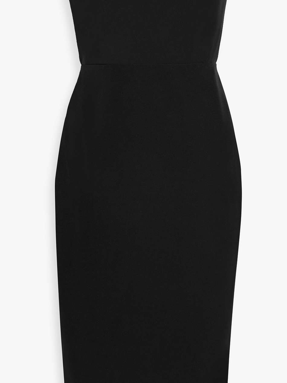 strapless tulle-paneled crepe dress