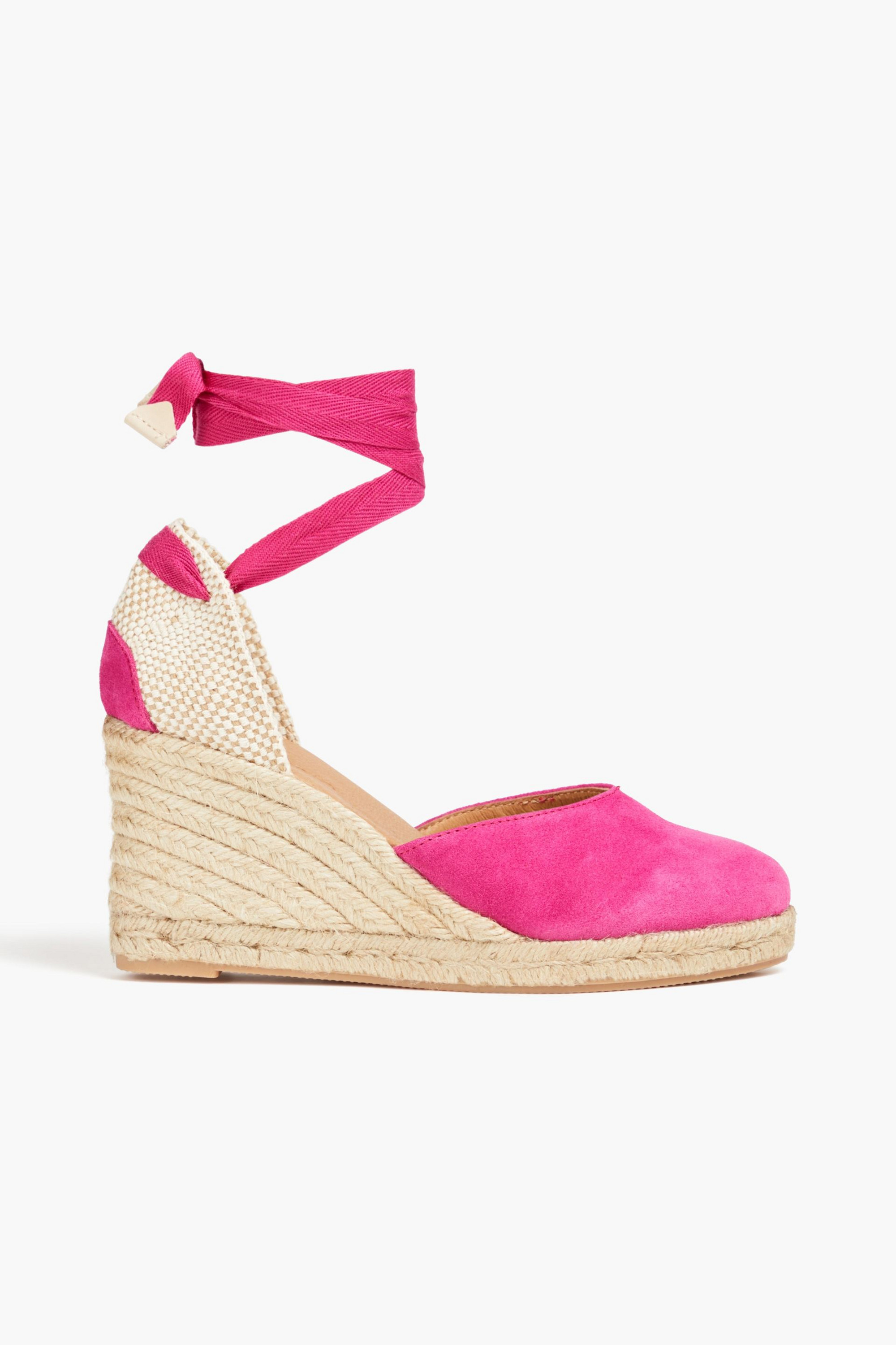 LAST STUDIO Leda suede wedge espadrilles