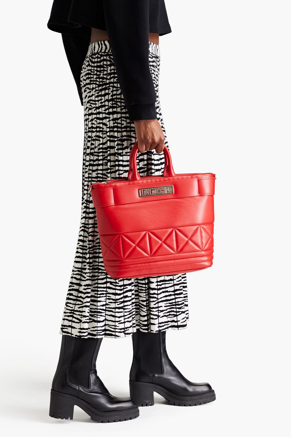 LOVE MOSCHINO Quilted faux leather tote