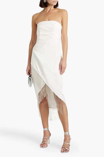 Marchesa notte fringe dress sales
