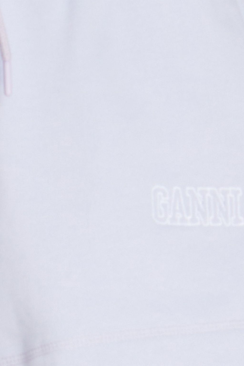 GANNI Cotton-blend fleece shorts