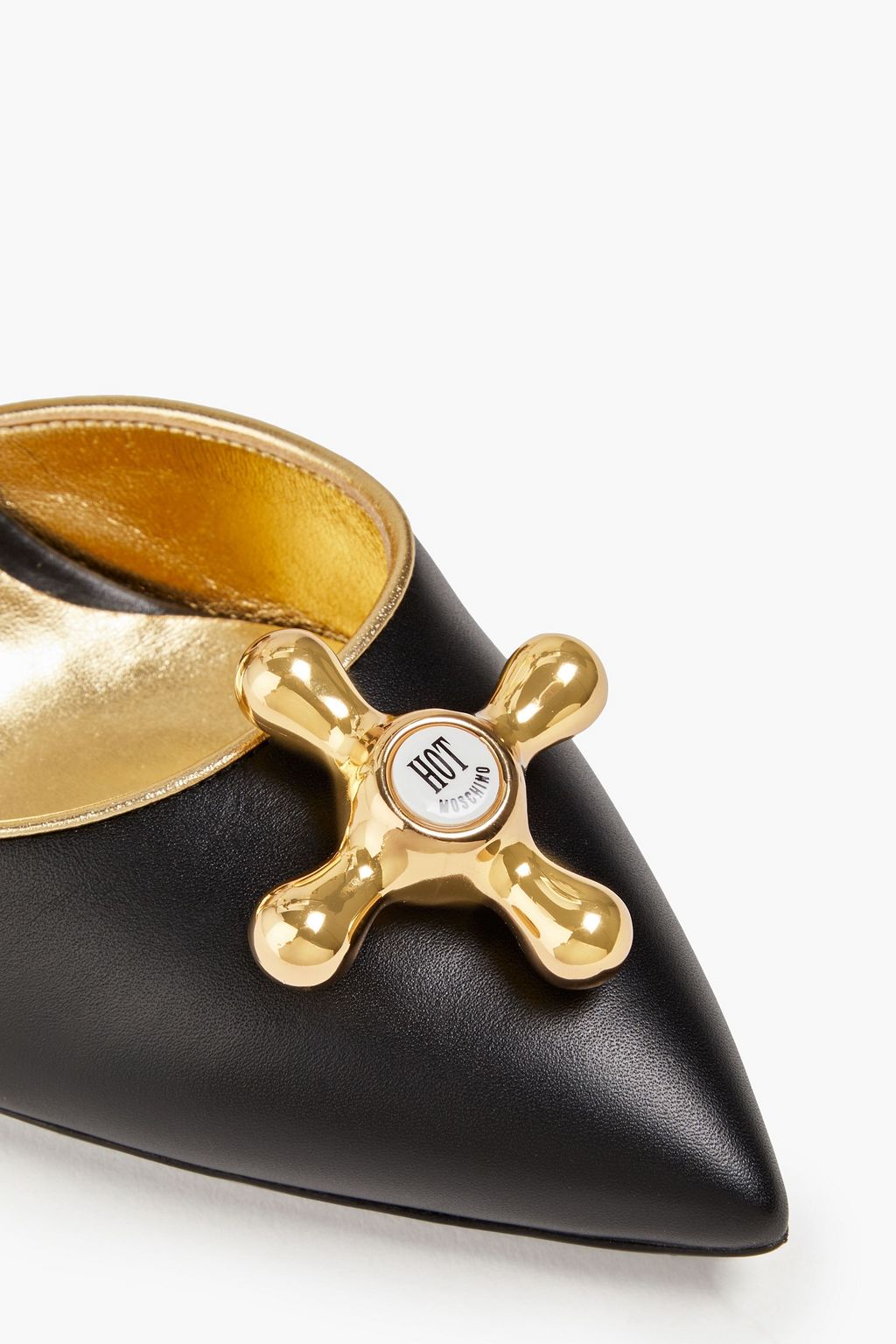 MOSCHINO Embellished leather pumps