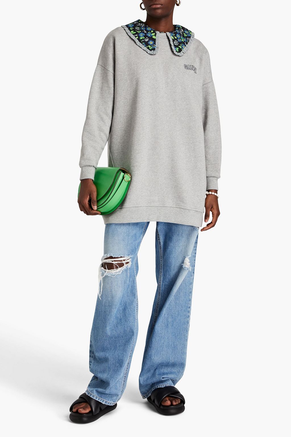 GANNI Sweatshirt aus Fleece aus einer Baumwollmischung