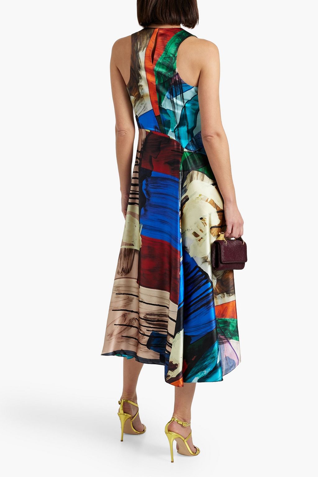 ROKSANDA Printed silk-satin midi dress | THE OUTNET