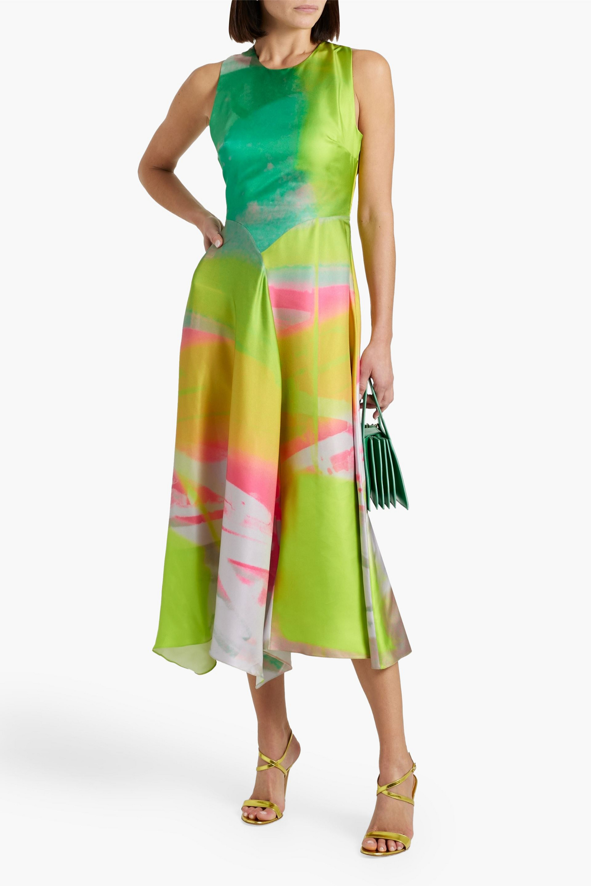 Roksanda Zenobia printed silk-satin midi dress