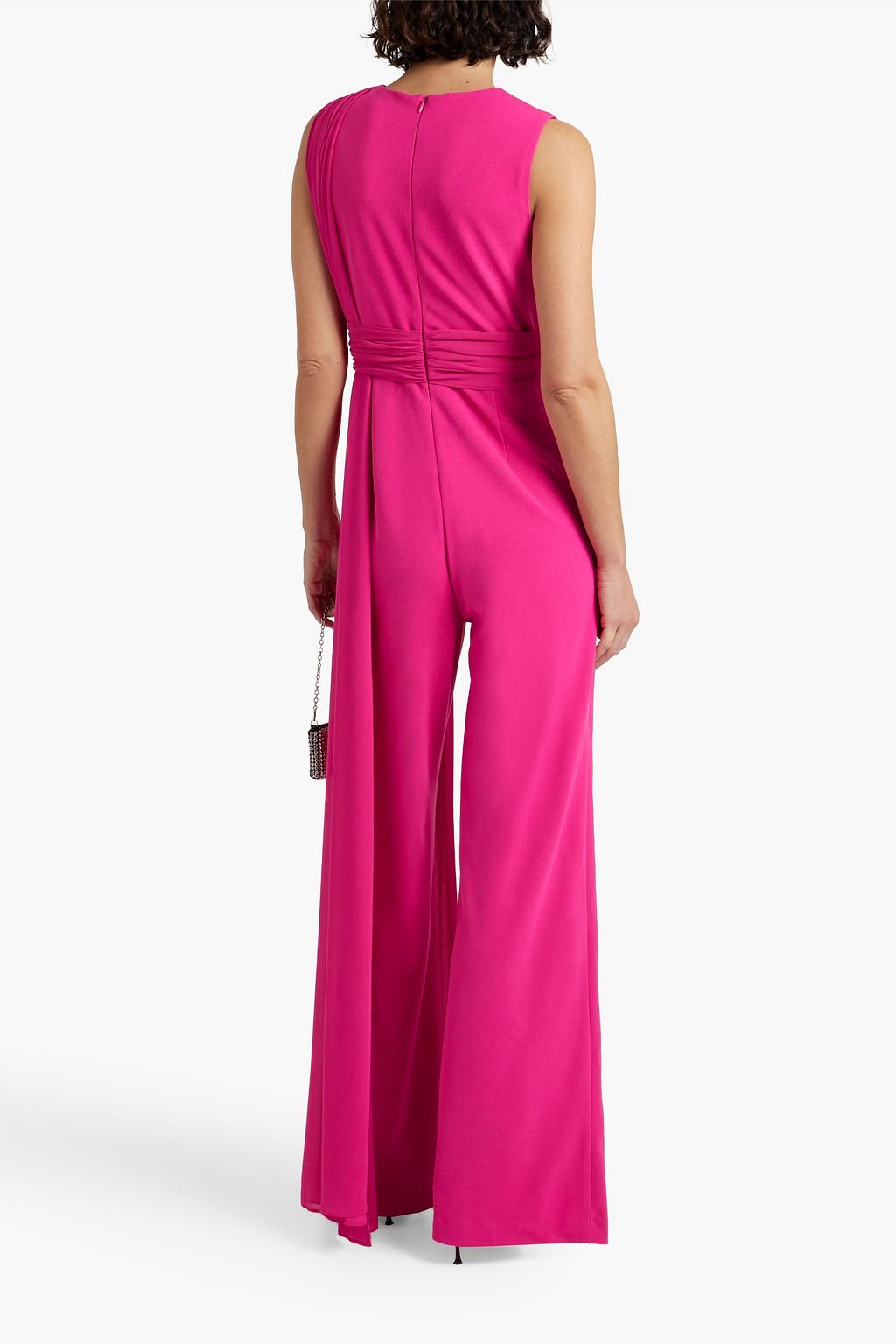 ONE33 SOCIAL Draped crepe jumpsuit