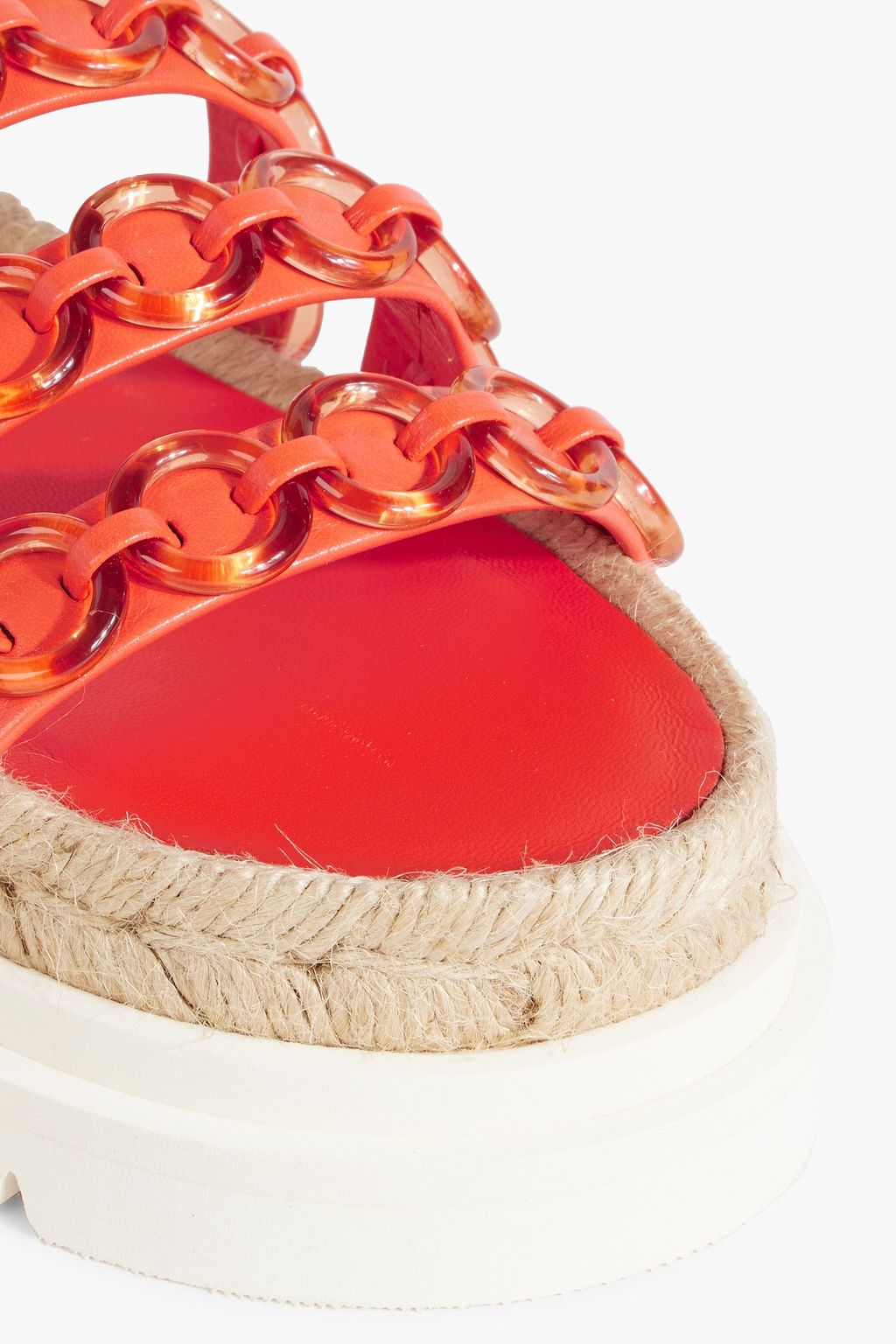 3.1 PHILLIP LIM Cruz ring-embellished leather platform espadrille sandals
