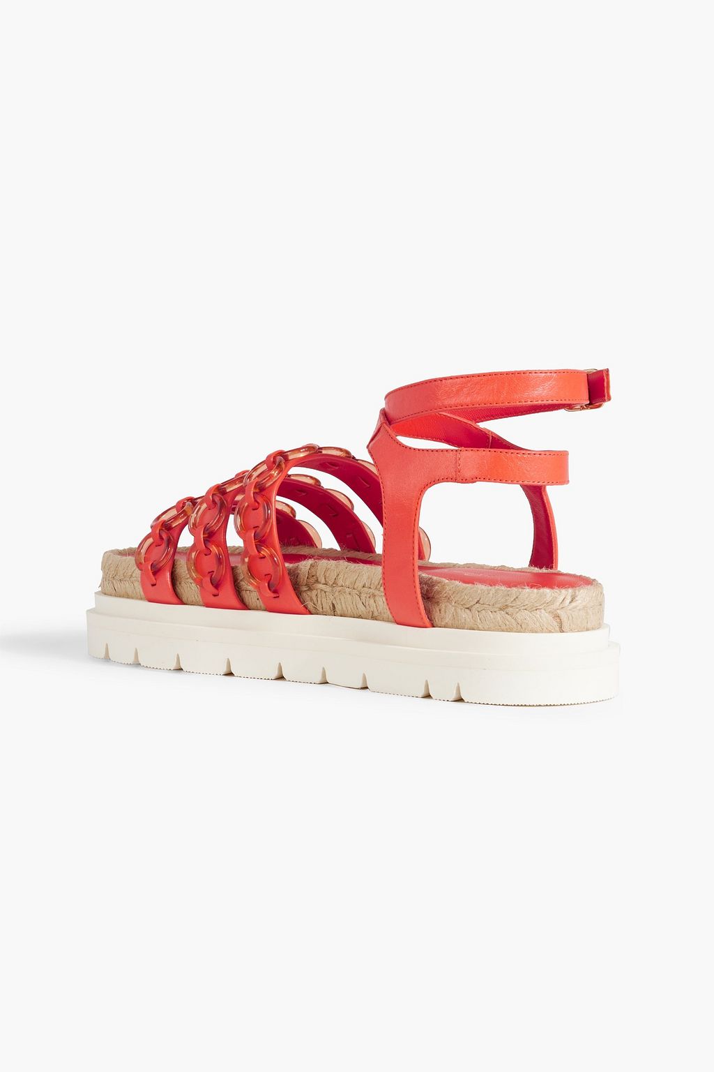 3.1 PHILLIP LIM Cruz ring-embellished leather platform espadrille sandals