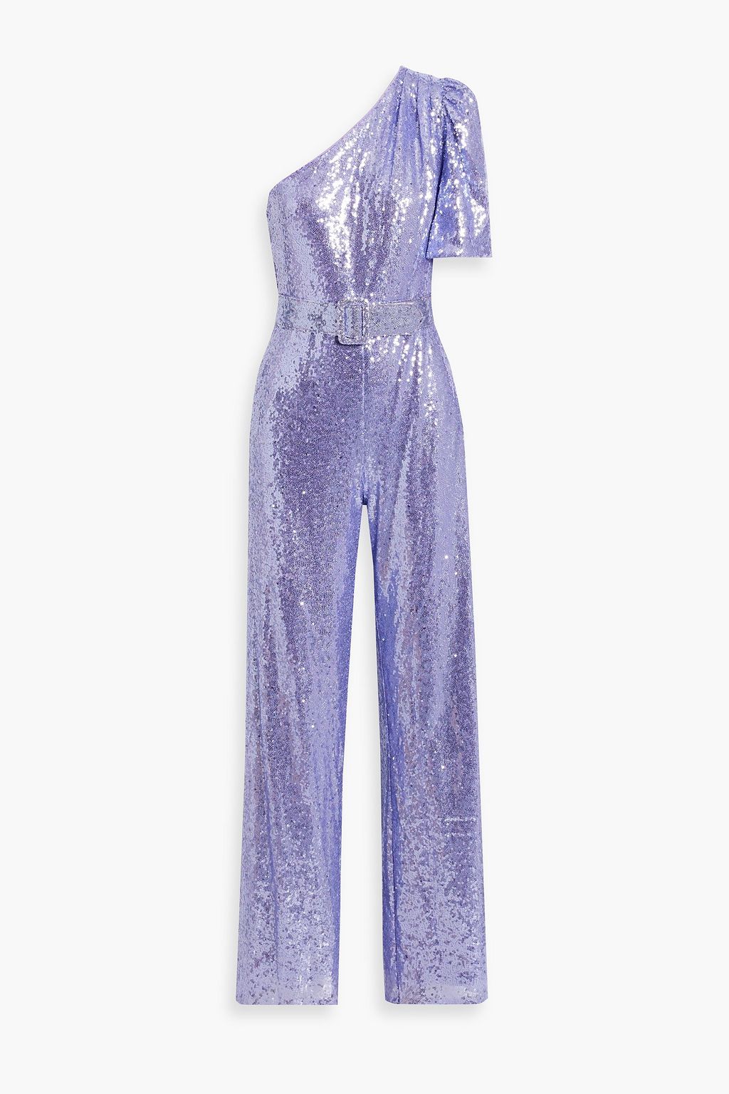 ONE33 SOCIAL One-shoulder sequined tulle wide-leg jumpsuit | THE OUTNET