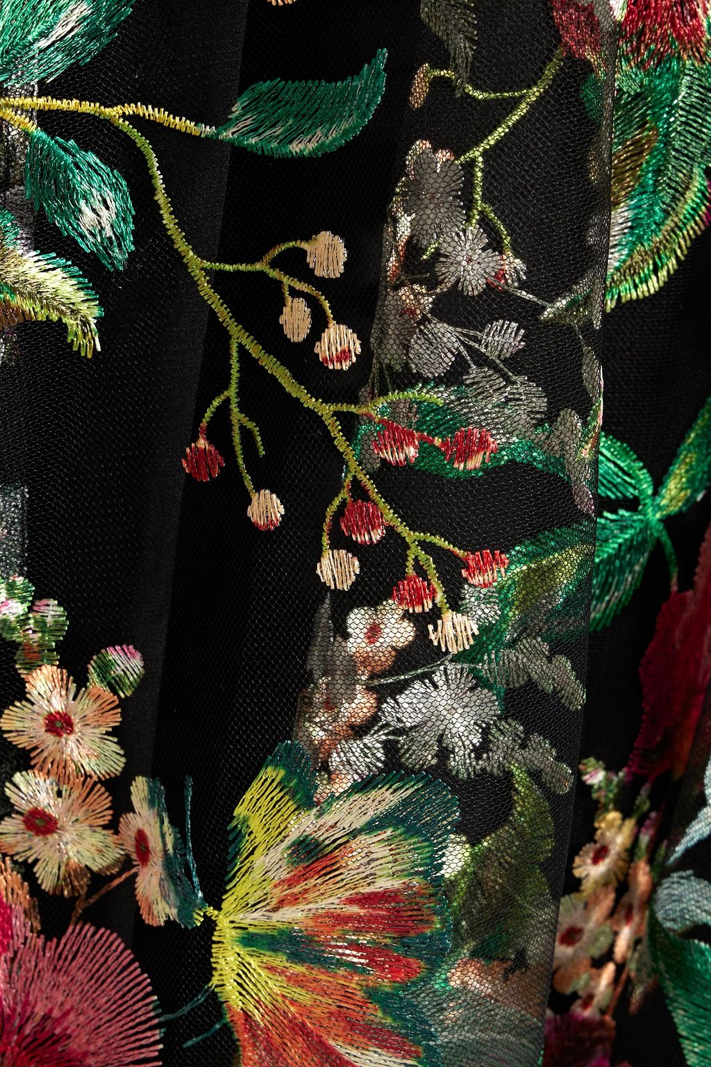 MARCHESA NOTTE Embroidered tulle gown