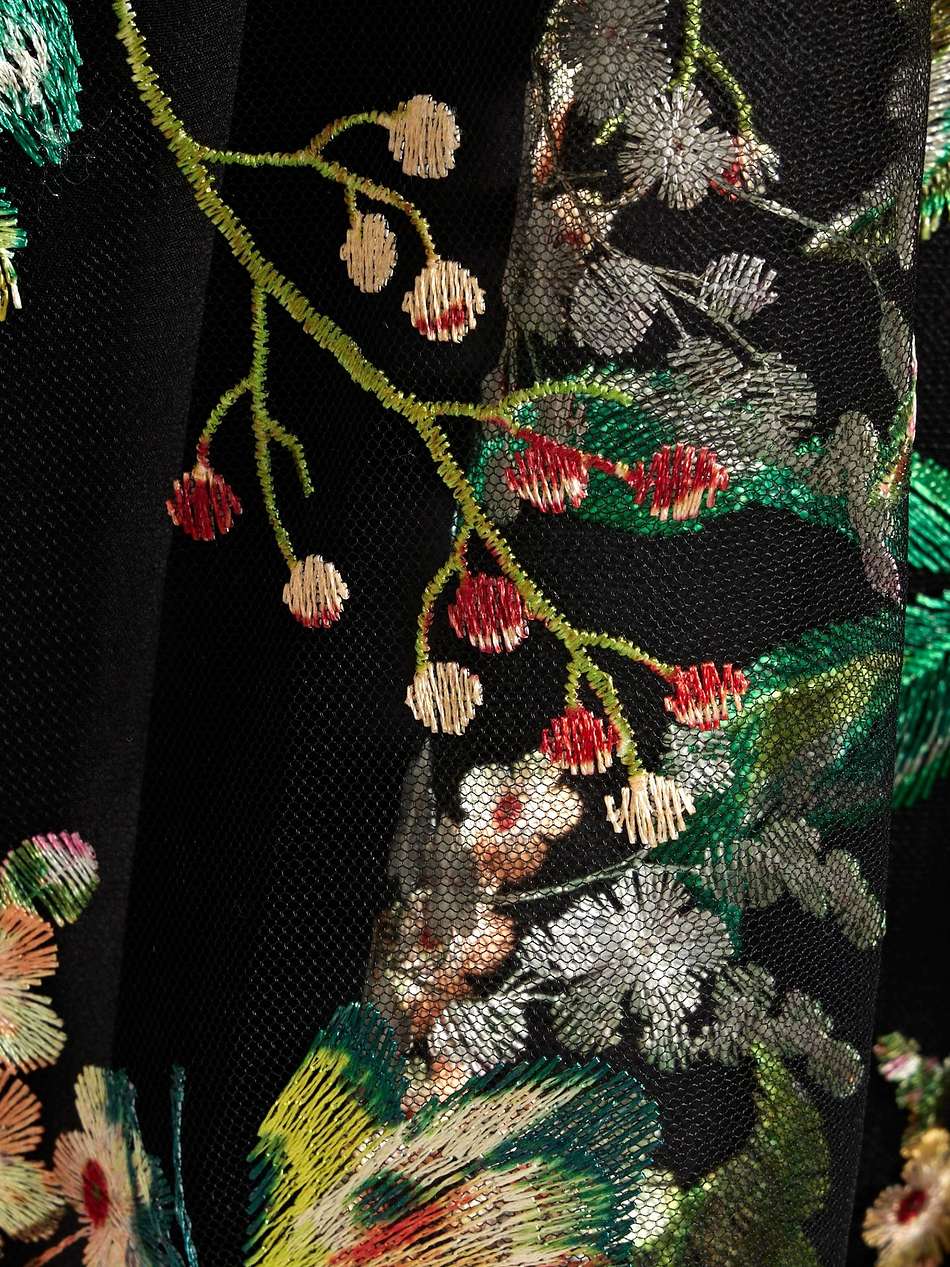 embroidered tulle gown