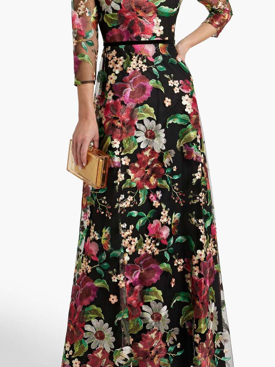 embroidered tulle gown