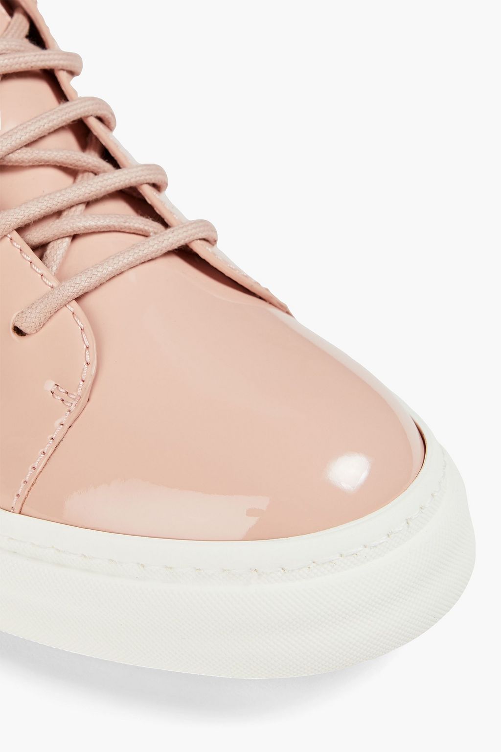 GIUSEPPE ZANOTTI Faux patent-leather sneakers