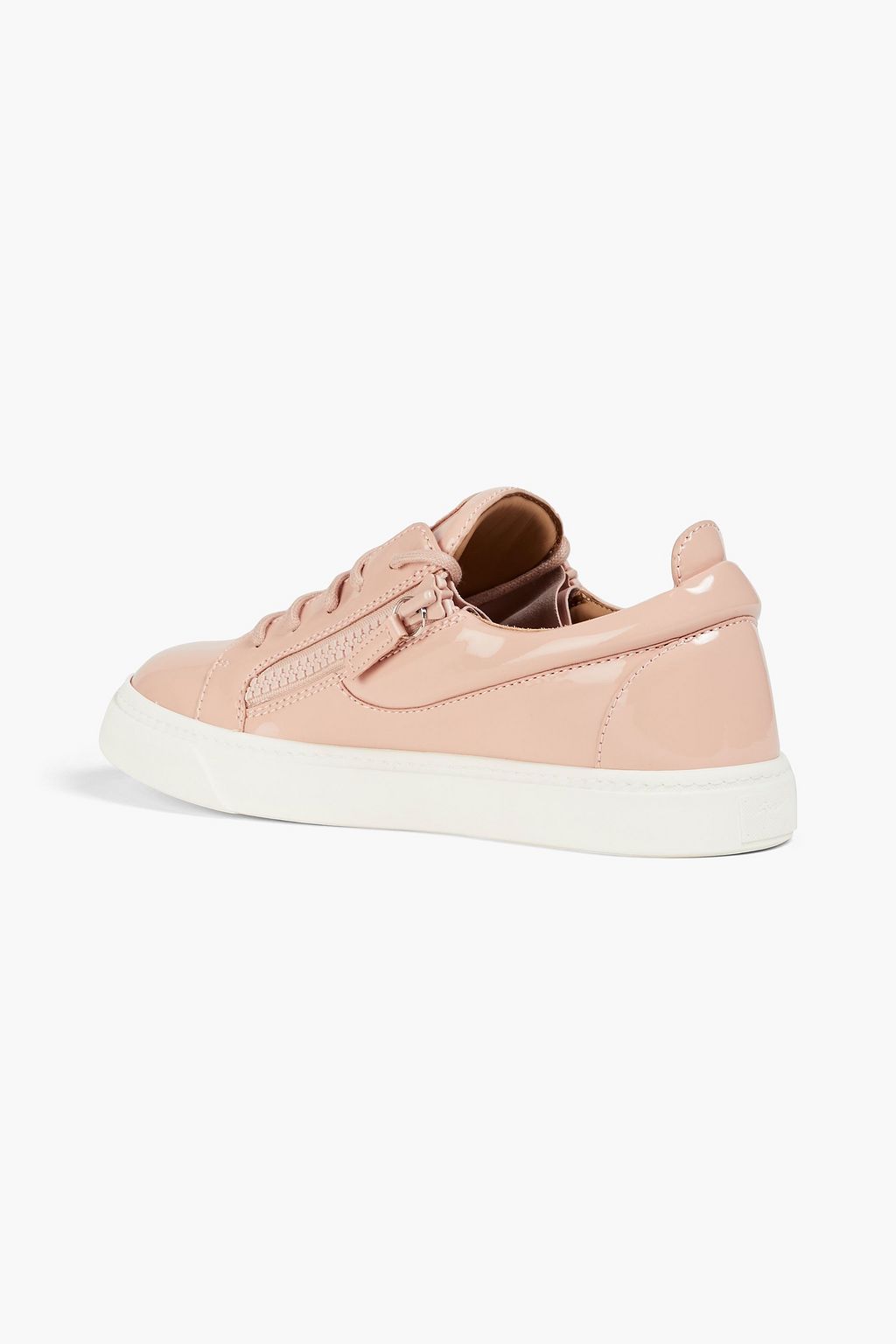 GIUSEPPE ZANOTTI Faux patent-leather sneakers
