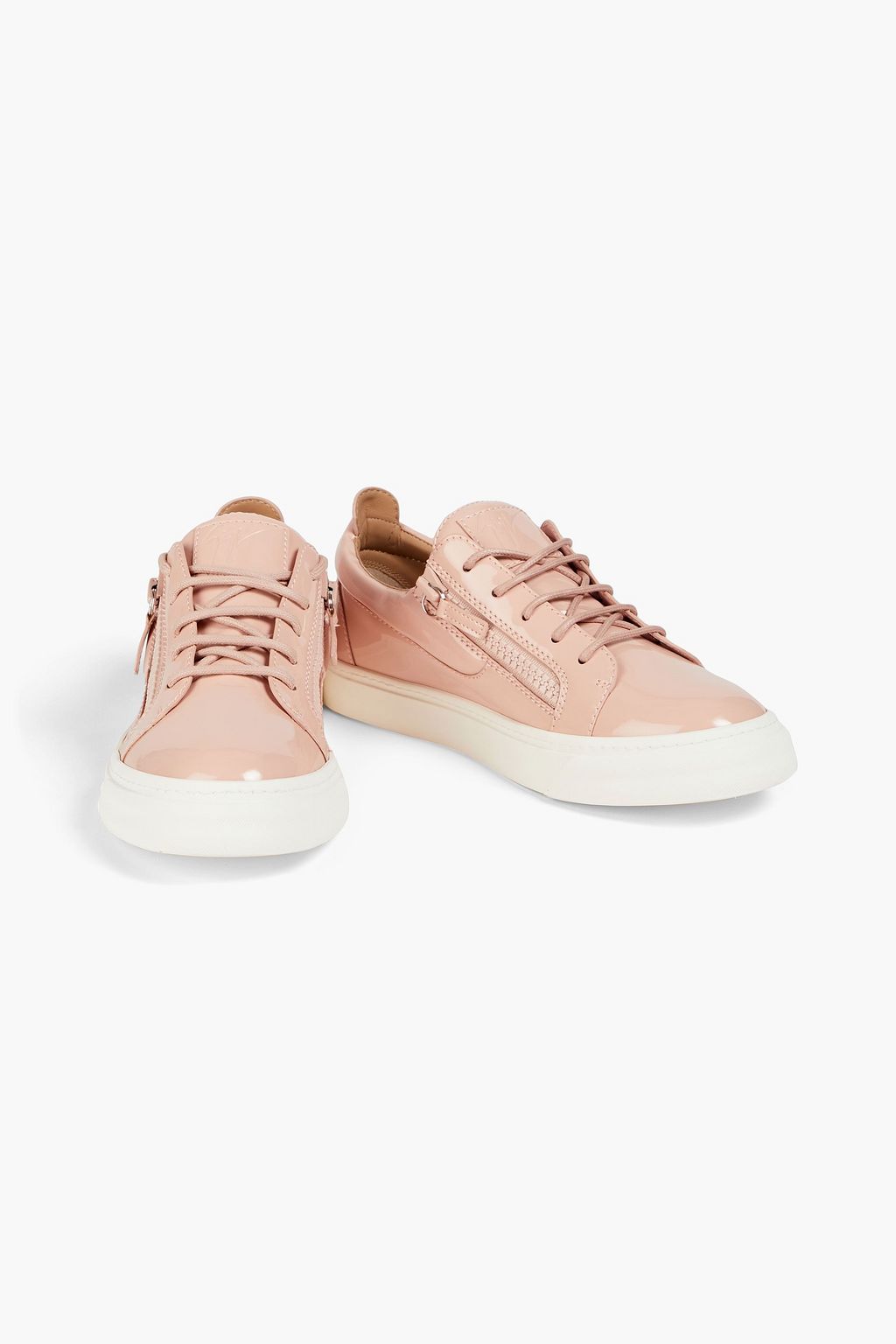 GIUSEPPE ZANOTTI Faux patent-leather sneakers