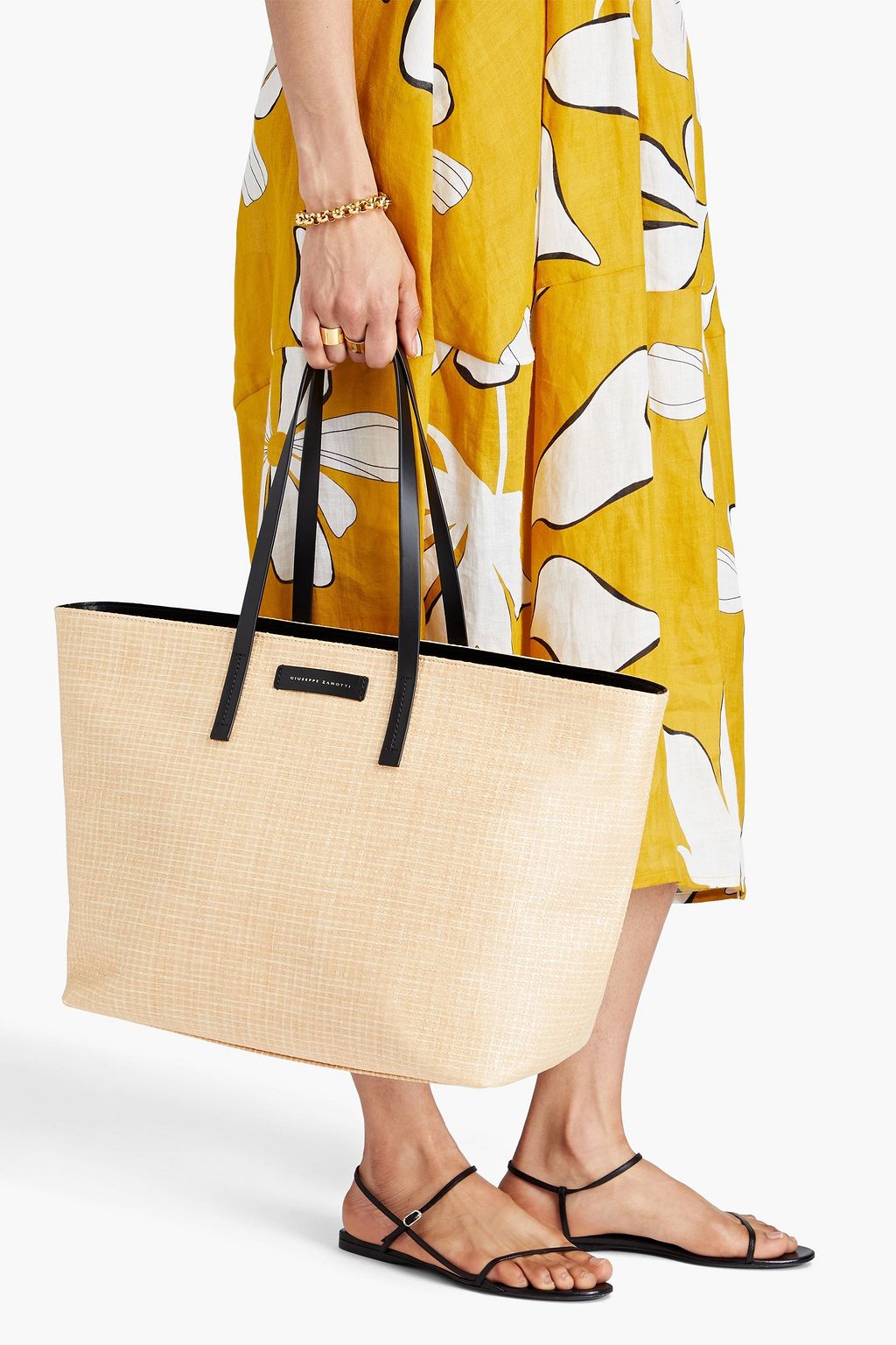 GIUSEPPE ZANOTTI Straw tote