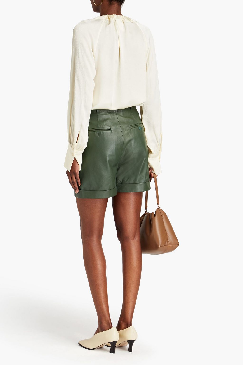 DAY BIRGER ET MIKKELSEN Grace gathered hammered satin-crepe blouse