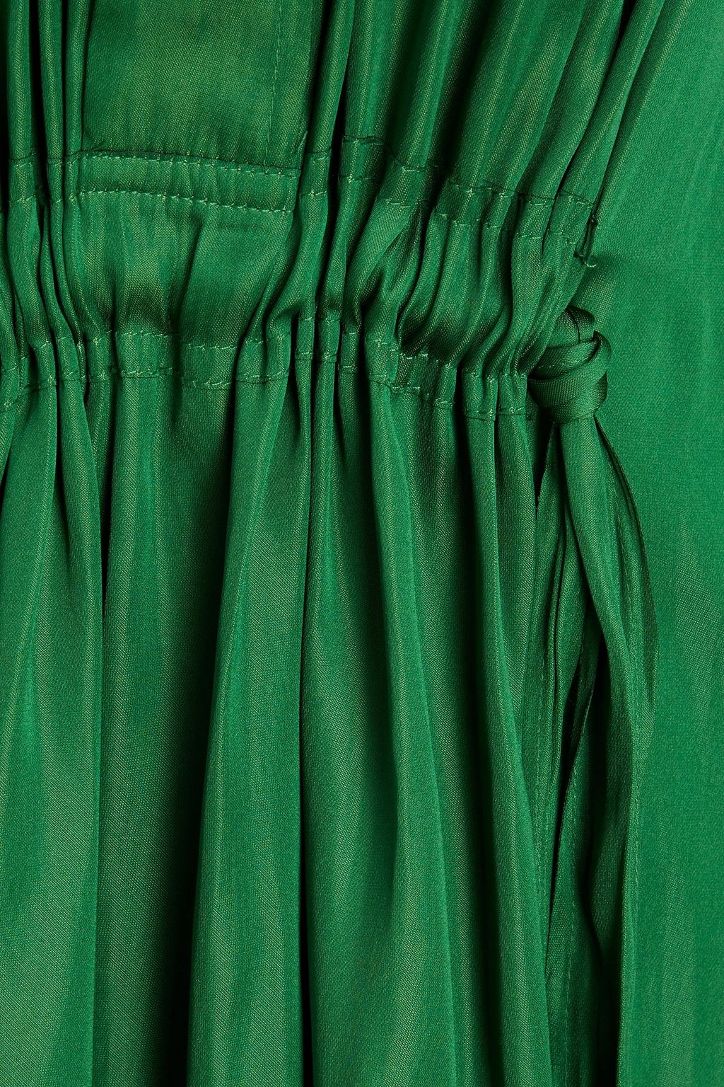 DAY BIRGER ET MIKKELSEN Camille gathered crepe de chine midi dress