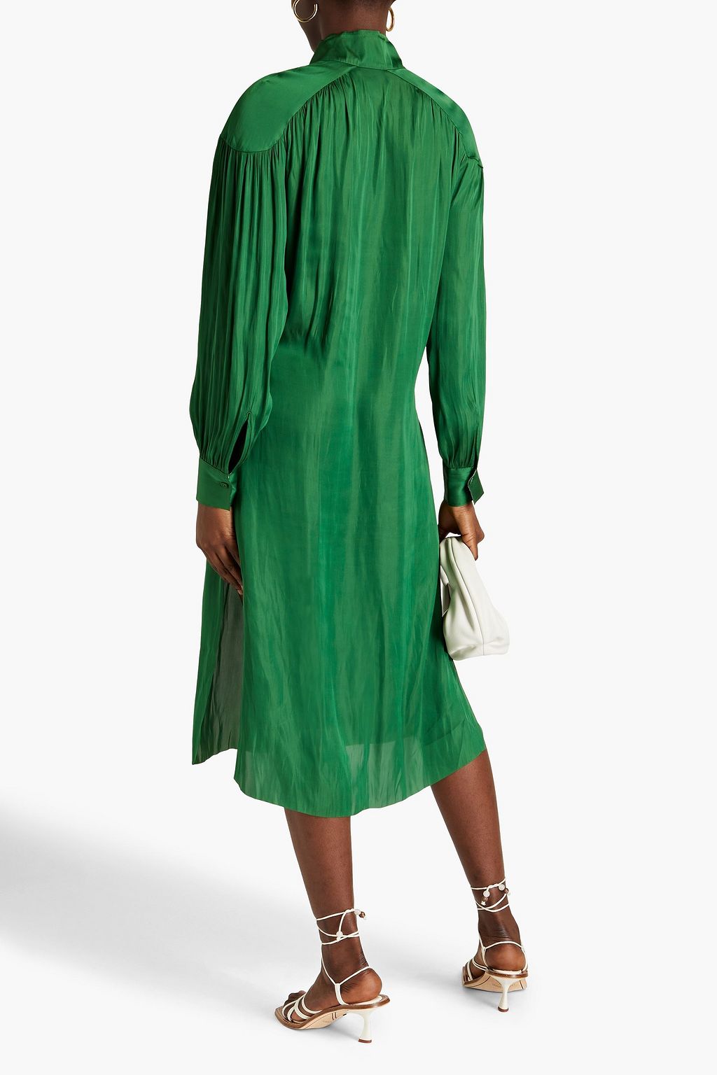 DAY BIRGER ET MIKKELSEN Camille gathered crepe de chine midi dress