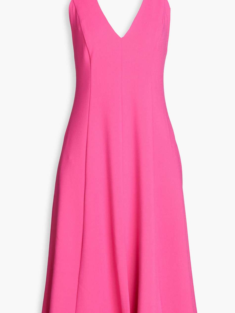lathan halterneck crepe midi dress